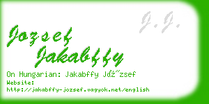 jozsef jakabffy business card